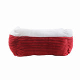 Maxbell Winter Soft Warm Plush Square Nest Bed for Small Medium Dogs Cat Red