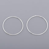 Maxbell 925 sterling silver circle hoop 30mm 2 Pieces