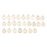 Maxbell 25x Wood Numbers in Lantern Shapes Wooden Hanging Ornaments Pieces for Wedding Centerpiece, DIY Wood Arts Project, Table Scatters, Country Style Decor
