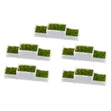 Maxbell 5pcs E Flower Beds Plants Mini Landscape Fairy Garden Dollhouse Decor 1/200