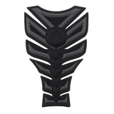 Maxbell 3D Carbon Fiber Motorcycle Gas Fuel Tank Sticker Fit Gel Pad Decal Gray