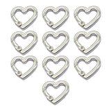 Maxbell 10Pcs Spring Rings 0.75inch Keyring Buckle Metal for Necklace Bracelets silver
