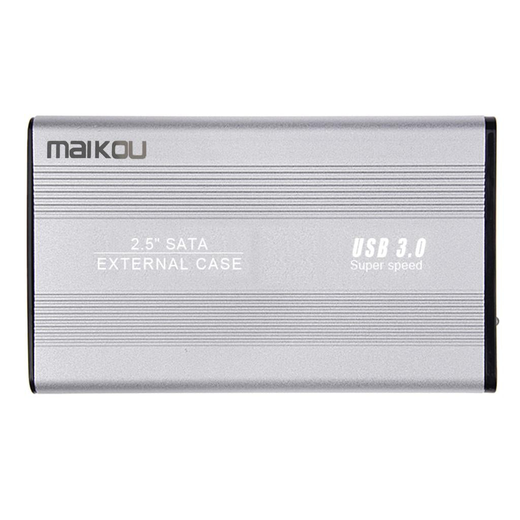 Max USB3.0 Hard Disk Box Case USB SATA SSD HDD External Enclosure 2.5inch Silver