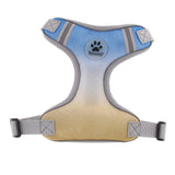 Max Adjustable Dog Chest Strap Harness Pet Dog Soft Fashion Vest L Yellow Blue