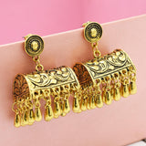 Max Fashion New Style Bohemian Tassel Ethnic Tribe Beads Dangle Earrings Gold