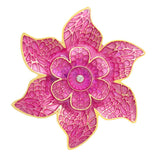 Maxbell Rhinestone Redbud Flower Brooch Pin Women Fashion Jewelry Clothes Accessory