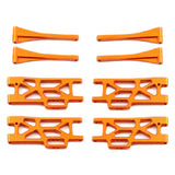 Maxbell Metal Upper Lower Swing Arm Set 1/16 Spare for Wltoys Accessories Trucks orange