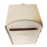 Max MDF Wooden Wedding Post Box Royal Mail Styled Wedding Supplies Keepsake Box