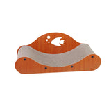 Maxbell Cat Scratcher Large Wide Pet Bed Grinding Claw Cat Scratch Bed Cat Furniture Fish Pattern
