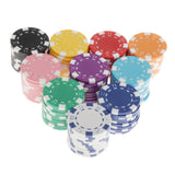 Maxbell 100pcs Poker Chips Casino Supply Board Games Chips Set