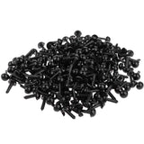 Maxbell 200 Pieces Black Plastic Safety Eyes for Teddy Bear Doll Animal Toys 6MM