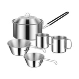 Maxbell Cooking Pot Camping Equipment Accessories Stackable Portable for Picnic 6pcs