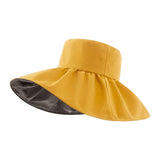 Maxbell Womens Sun Hat Floppy Wide Brim Beach Caps Fisherman Hat Bucket Hat Package Yellow