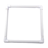 Maxbell White Tapestry Scroll Embroidery Frame Cross Stitch DIY Craft Sewing Tool 36x36cm