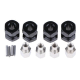 Max 12mm Hex Hub 15-25mm Extension Adapter Combiner for RC Crawler Black -15mm