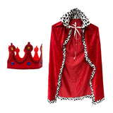 Maxbell King Robe Kids Halloween Costume Cosplay Role Play Preschool Dress up Red