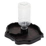 Maxbell Automatic Reptile Tortoise Gecko Feeding Bowl Water Resin Dish Deep Brown