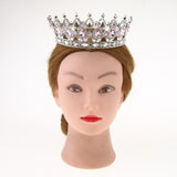 Maxbell Vintage Bridal Crystal Rhinestone Tiara Crown Queen Hair Costume Pink