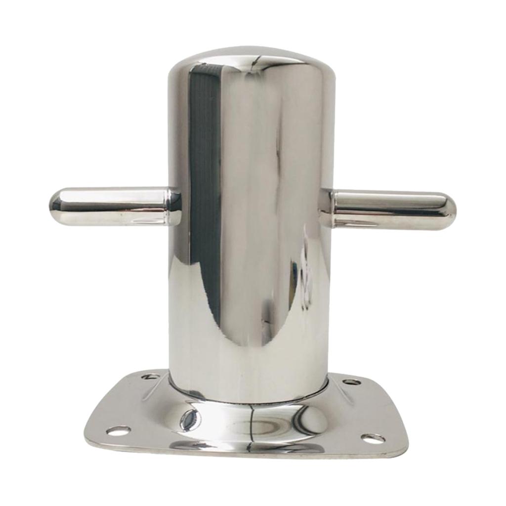 Max New Stainless Steel Single Cross Bollard with Base Boat Yacht Mooring Cleat