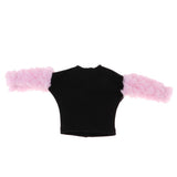 Max Trendy Splicing Plush Sleeve Pullover for Blythe Doll Casual Clothing Pink