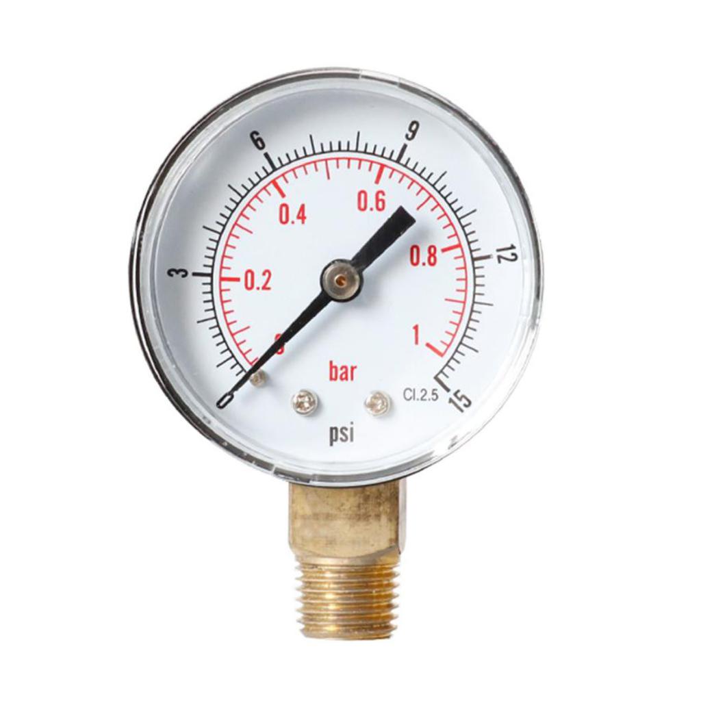 Max Radial Pressure Gauge for Oil Air Water TS-Y504-15psi 1/4BSPT
