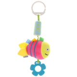 Maxbell Soft Plush Animal Hanging Rattle Bell for Baby Crib Stroller Pink Fish