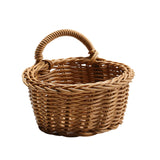 Maxbell Storage Basket with Handle Ornament Containers for Candy Snacks Pantry Khaki