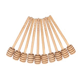 Maxbell 10x Wood Honey Dipper Stick Spoon for Honey Jar Gift Drizzle Honey