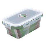 Max Collapsible Silicone Bowl Cup Lunch Box for Outdoor Travel 350ml Rectangle