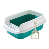 Maxbell Cat Litter Box Potty Toilet Removable Large Pet Litter Tray Easy to Clean Large Green