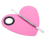 Max Stainless Steel Makeup Mixing Eyeshadow Paint Blending Palette Spatula Pink
