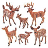 Maxbell 6-Pack Animal Reindeer Model Figures for Teaching Prop Party Supplies