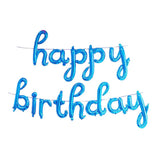 Max 13pcs Happy Birthday Balloons Letters Hanging Balloons Party Decor Blue