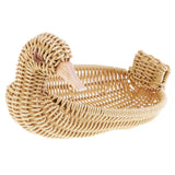 Max Imitation Rattan Plastic Bread Basket Weaving Storage Duck Type Food Basket