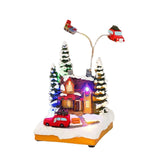 Maxbell village Houses Rotating Musical LED Lighted for Indoor Home Xmas