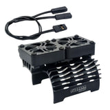 Maxbell 55/56/58mm RC Brushless Motor Fan 16000 RPM Heat Sinks for 1/5 RC Car Black