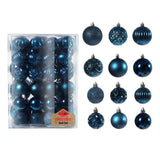 Maxbell 48 Pieces Xmas Tree Hanging Ornaments for Party New Year Decoration Blue