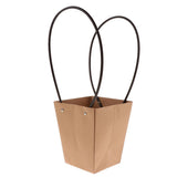 Maxbell Waterproof Kraft Gift Box Packaging Flower Basket Florist Supply 9.5x13x15.5cm