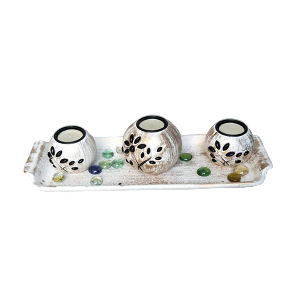 Max Wooden Candle Cup Holder Candlestick for Club Dining Table Party Home Decor