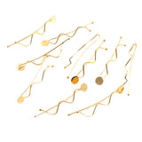 Max 10 Pieces Womens Fashion Golden Waved Shape Hair Clip Hairpin Hair Accessory
