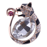 Maxbell Fancy Jewelry Cute Kitten Cat Eye Animal Brooch Corsage Collar Pin Accessory