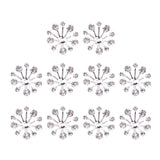 Maxbell 10pcs Crystal Filigree Flower Bead Petal End Cap Finding for Jewelry Making