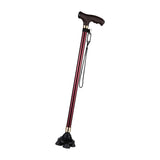Maxbell Walking Cane Thickened Stainless Steel Stable for Old People Seniors Adults Red small