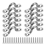 Maxbell 12Pcs Metal Boat pad Eye Deck Kayak Tie Down Canoe Rigging Marine Straps