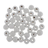 Maxbell 1 Pack Natural Round Wooden Beads 3 Sizes 25/18/14mm with Hole  25mm 20pcs