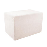 Max Stretch Ottoman Pouf Cover Footrest Stool Slipcover Protector B Beige