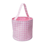 Maxbell Easter Bag Handbag Kids Eggs Hunting Bucket Reusable for Kids Eggs Daily Use Pink