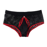 Maxbell Men's Underwear Soft Mesh Design Bulge Pouch Briefs Low Rise Underpants Black