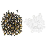 Maxbell 100-Piece Plastic Safety Eyes with BACKS for Bear Doll DIY Craft 10mm Yellow