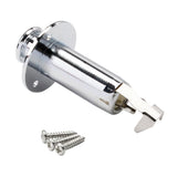 Maxbell Copper Electric Folk Guitar Stereo Flush Endpin Cylinder Output Jack Chrome